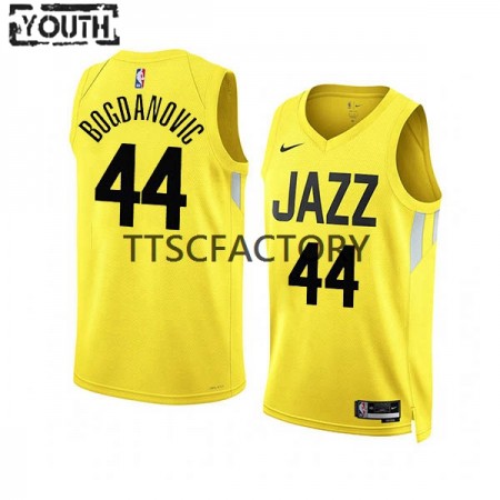 Maillot Basket Utah Jazz Bojan Bogdanovic 44 Nike 2022-23 Icon Edition Jaune Swingman - Enfant